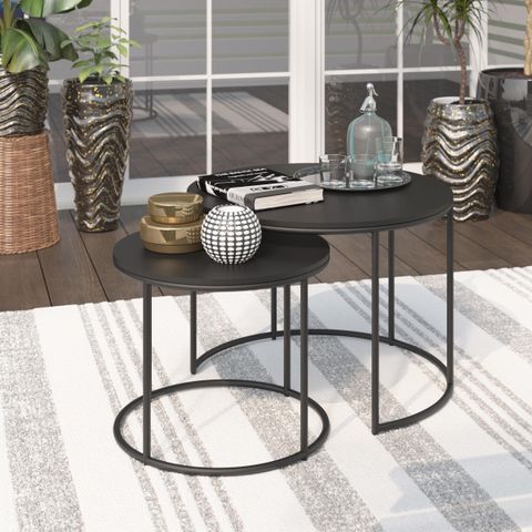2-Piece Nesting Coffee Table - Twin Star International inside From Minimalist to Modern Tips for Integrating the Rina Concrete Nesting Tables